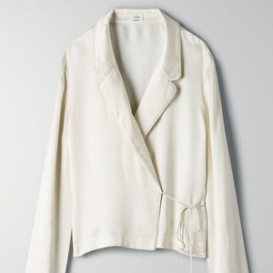 Wilfred - Aritzia Cream Wrap Blouse
